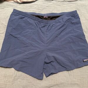 Patagonia Slate Blue Elastic Waist Shorts